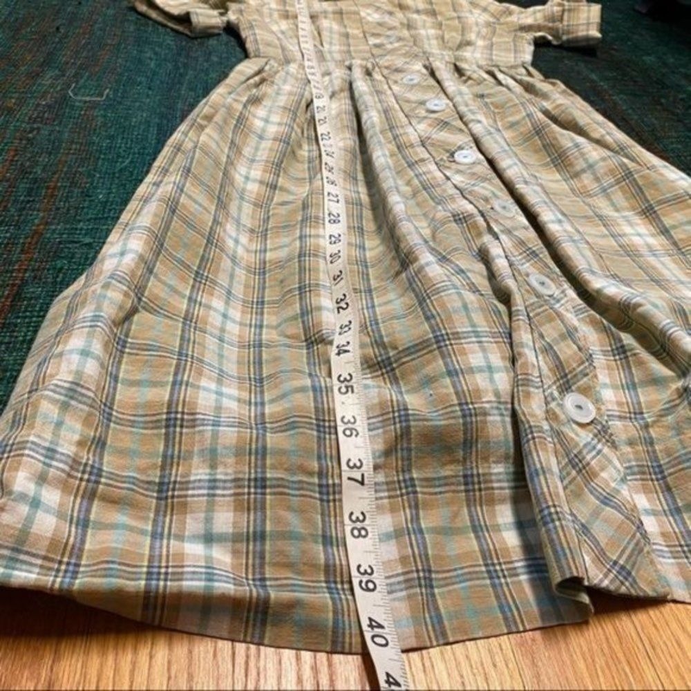 1940s Vintage cotton plaid‎ dress - Picture 7 of 8